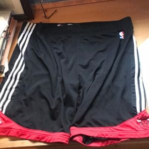 NBA Game worn Chicago Bulls Adidas Practice Shorts Number 6 in ink